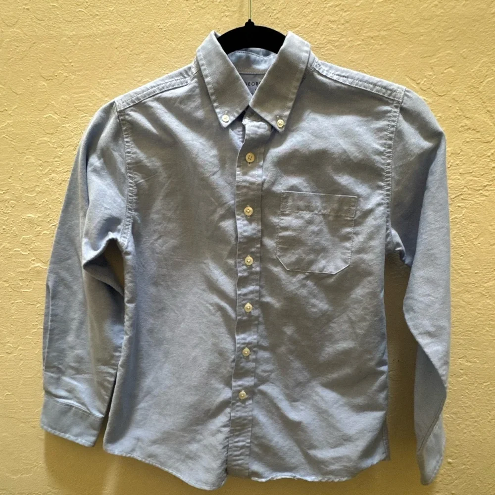 George Men's Sky Blue Casual Button-Down Shirt
